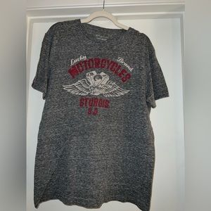 Heathered grey graphic tee